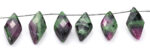 Ruby-Ziosite 10x25mm Faceted Diamond Cut (Small) - Image 3