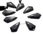 Black Onyx 20x37mm Faceted Kite shape - Image 3