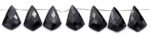 Black Onyx 20x37mm Faceted Kite shape - Image 4