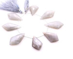 Gray Moonstone 20x37mm Faceted Kite shape
