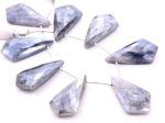 Gray Silverite 20x37mm Faceted Kite shape - Image 2