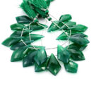Green Onyx 20x37mm Faceted Kite shape