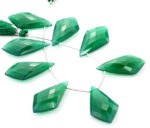 Green Onyx 20x37mm Faceted Kite shape - Image 2