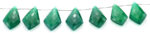 Green Onyx 20x37mm Faceted Kite shape - Image 4