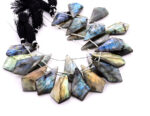 Labradorite 20x37mm Faceted Kite shape
