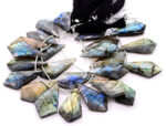 Labradorite 20x37mm Faceted Kite shape - Image 2