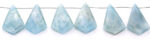 Milky Aquamarine 20x37mm Faceted Kite shape - Image 3