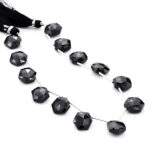 Black Onyx 11mm Faceted Haxagon
