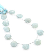 Milky Aquamarine 11mm Faceted Haxagon