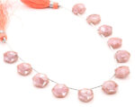 Peach Moonstone Coated 11mm Faceted Haxagon