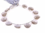 Gray Moonstone 11mm Faceted Haxagon