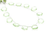 Green Amethyst 11mm Faceted Haxagon