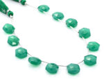 Green Onyx 11mm Faceted Haxagon