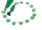Green Strawberry QTZ. 11mm Faceted Haxagon - Image 2