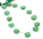 Green Strawberry QTZ. 11mm Faceted Haxagon