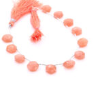 Peach Moonstone 11mm Faceted Haxagon - Image 2