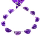Amethyst 11x15mm Faceted Half Moon (D shape) - Image 2