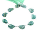 Russian Amazonite 10x15mm Faceted Half Moon - Image 2
