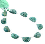 Russian Amazonite 10x15mm Faceted Half Moon