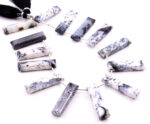 Dendrite opal 7x28mm Faceted Rectangle - Image 2