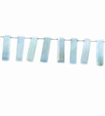 Milky Aquamarine 7x28mm Faceted Rectangle - Image 3