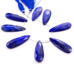 Lapis Lazuli 15x45mm Faceted Pear - Image 2