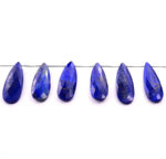 Lapis Lazuli 15x45mm Faceted Pear - Image 3