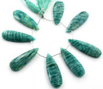 Russian Amazonite 15x45mm Faceted Pear - Image 2