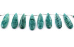 Russian Amazonite 15x45mm Faceted Pear - Image 3