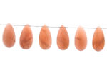 Peach Moonstone 24x45mm Faceted Pear - Image 3