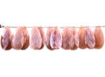 Peach Moonstone Coated 24x45mm Faceted Pear - Image 4