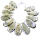 Green Jesper 24x45mm Faceted Pear