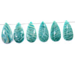 Russian Amazonite 24x45mm Faceted Pear - Image 3