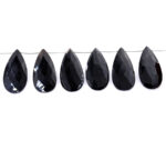 Black Onyx 24x45mm Faceted Pear - Image 3