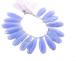 Blue Lace Agate 15x45mm Faceted Pear - Image 2