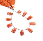 Sunstone 9x15mm Faceted Pyramid - Image 2