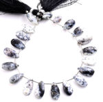 Dendrite opal 7X15mm Faceted Pear - Image 2