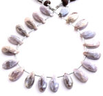 Chocolate Moonstone Coated 7X15mm Faceted Pear - Image 2
