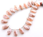 Peach Moonstone Coated 7X15mm Faceted Pear - Image 3