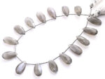 Gray Moonstone 7X15mm Faceted Pear - Image 3