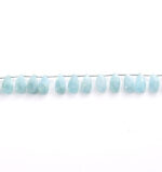 Milky Aquamarine 7X15mm Faceted Pear - Image 3