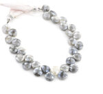 Gray Silverite 9mm Faceted Heart (Calibrated) - Image 2