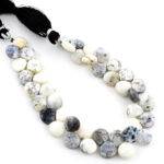 Dendrite opal 9mm Faceted Heart (Calibrated) - Image 3