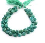 Russian Amazonite 9mm Faceted Heart (Calibrated) - Image 2