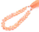 Peach Moonstone 7mm Faceted Heart (Calibrated) - Image 3