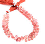 Strawberry Quartz 5X8mm Faceted Tear Drops (Calibrated) - Image 5