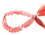 Strawberry Quartz 5X8mm Faceted Tear Drops (Calibrated) - Image 6