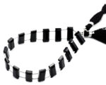 Black Onyx 6X14mm Faceted Rectangle (Double Drill) - Image 3