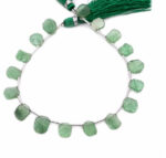 Green Strawberry QTZ. 7x9mm Organic Cut Slice - Image 2