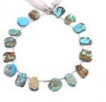 Natural Raw Turquoise 7x9mm Organic Cut Slice - Image 2